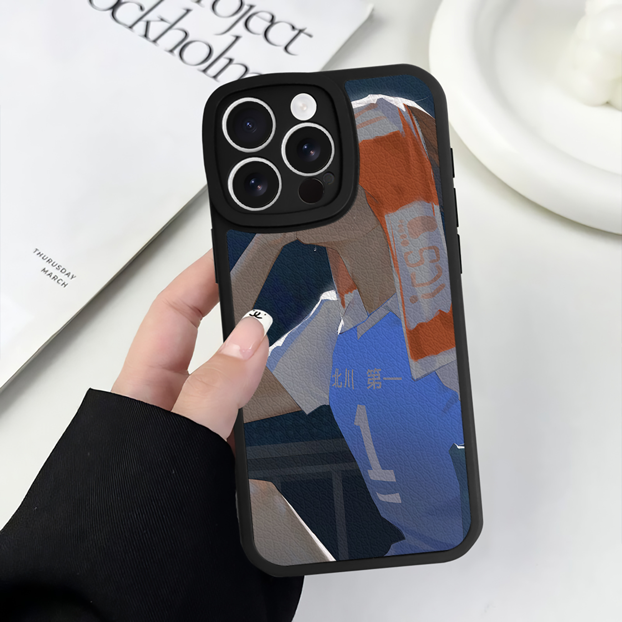 （画像用） ハイキュー!! Haikyu!! 【iPhone 16シリーズ対応】シリコンスマホケース（レザー調） 材質：シリコン
